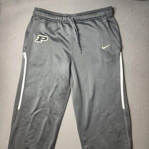 Purdue Boilermakers Pants Mens Medium Gray Nike Dri-Fit Zip Track Warm Up NCAA